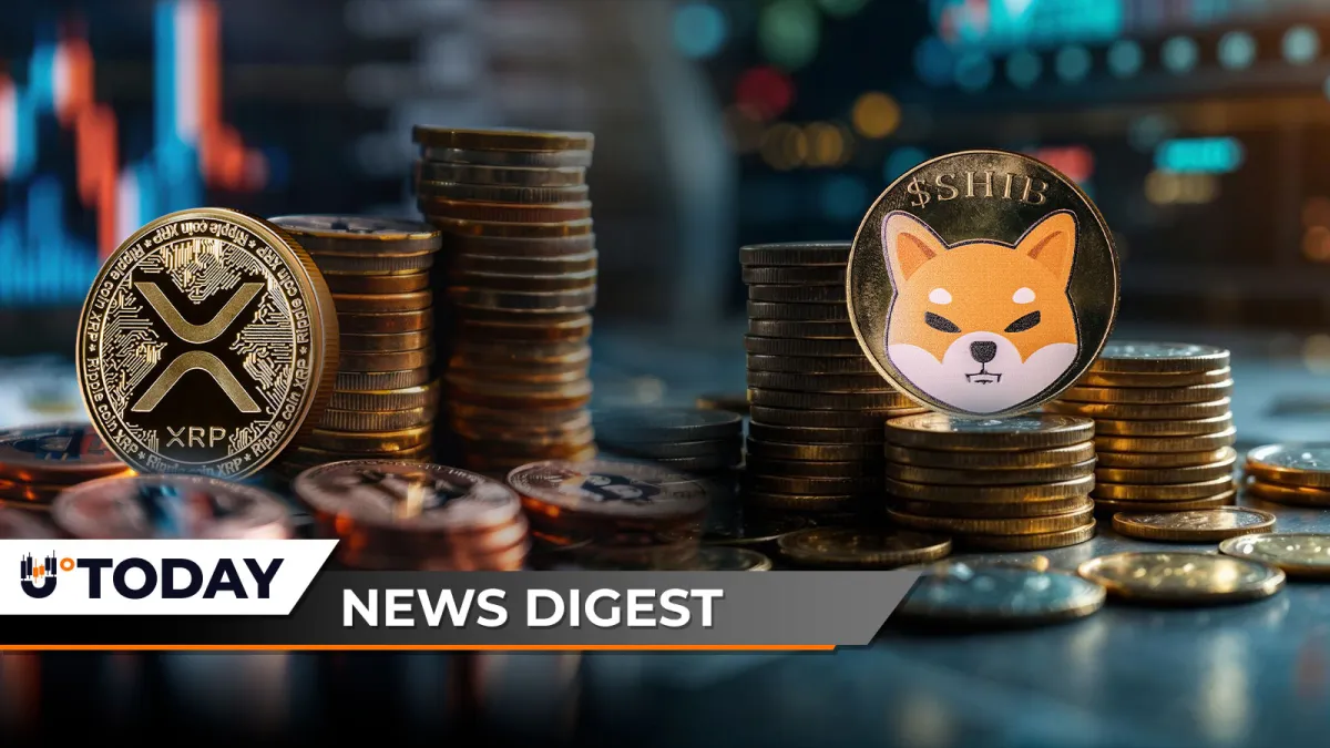 InkByte Crypto Digest: XRP Sees Heavy Selling, Bitcoin Is Breaking 12-Year Trend Against Gold, Shiba Inu Approaches Key Support
