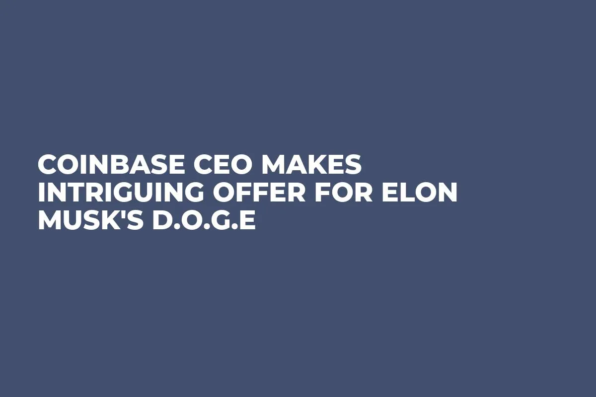 Coinbase CEO Makes Intriguing Offer for Elon Musk's D.O.G.E