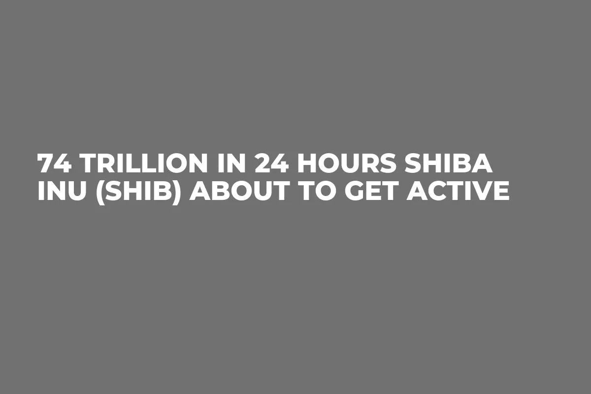 74 Trillion in 24 Hours Shiba Inu (SHIB) About to Get Active