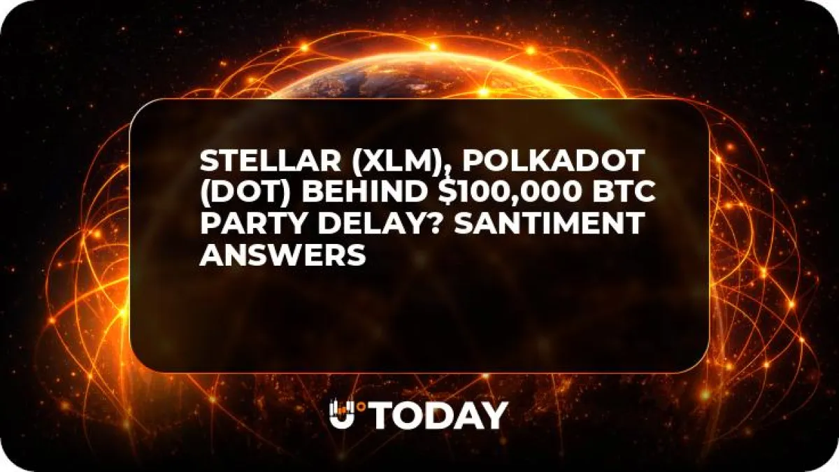 Stellar (XLM), Polkadot (DOT) Behind $100,000 BTC Party Delay? Santiment Answers
