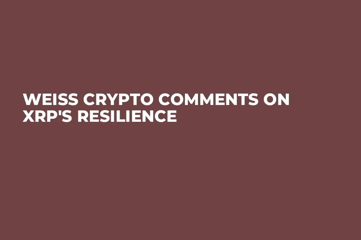 Weiss Crypto Comments on XRP's Resilience 