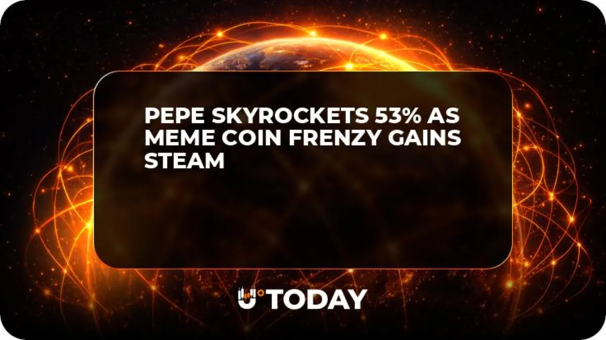 PEPE Skyrockets 53% as Meme Coin Frenzy Gains Steam