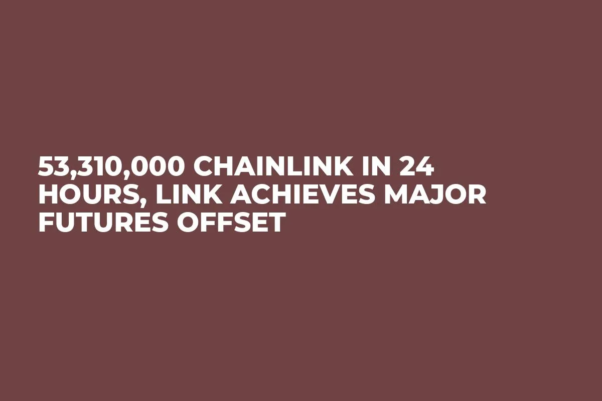 53,310,000 Chainlink in 24 Hours, LINK Achieves Major Futures Offset