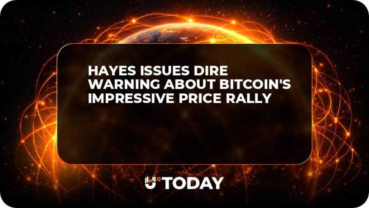 Hayes Issues Dire Warning About Bitcoin's Impressive Price Rally