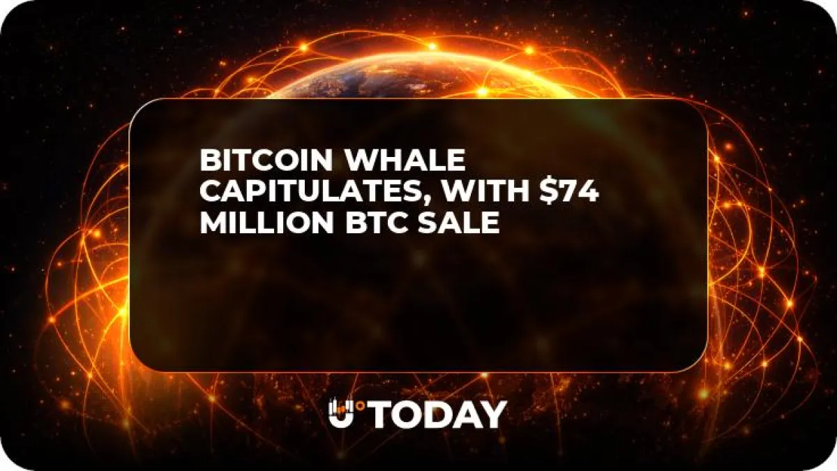Bitcoin Whale Capitulates, With $74 Million BTC Sale