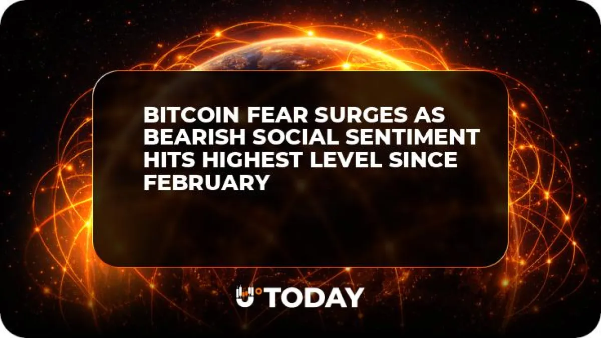 Bitcoin Fear Surges as Bearish Social Sentiment Hits Highest Level Since February