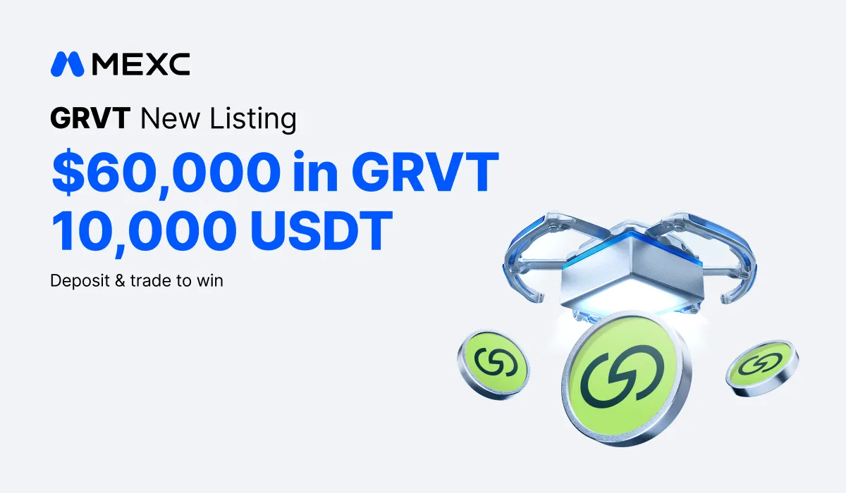 MEXC Lists Grvt (GRVT) with $60,000 Worth of GRVT and 10,000 USDT in Airdrop+ Rewards