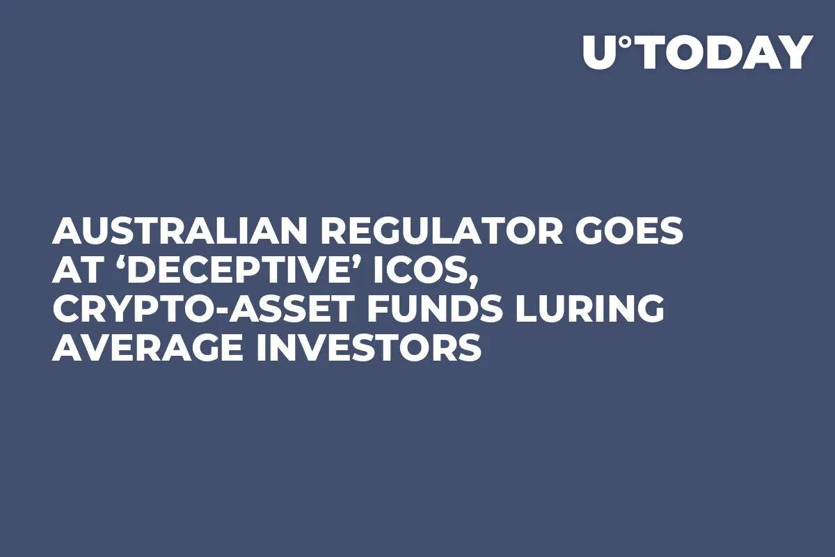 Australian Regulator Goes at ‘Deceptive’ ICOs, Crypto-Asset Funds Luring Average Investors