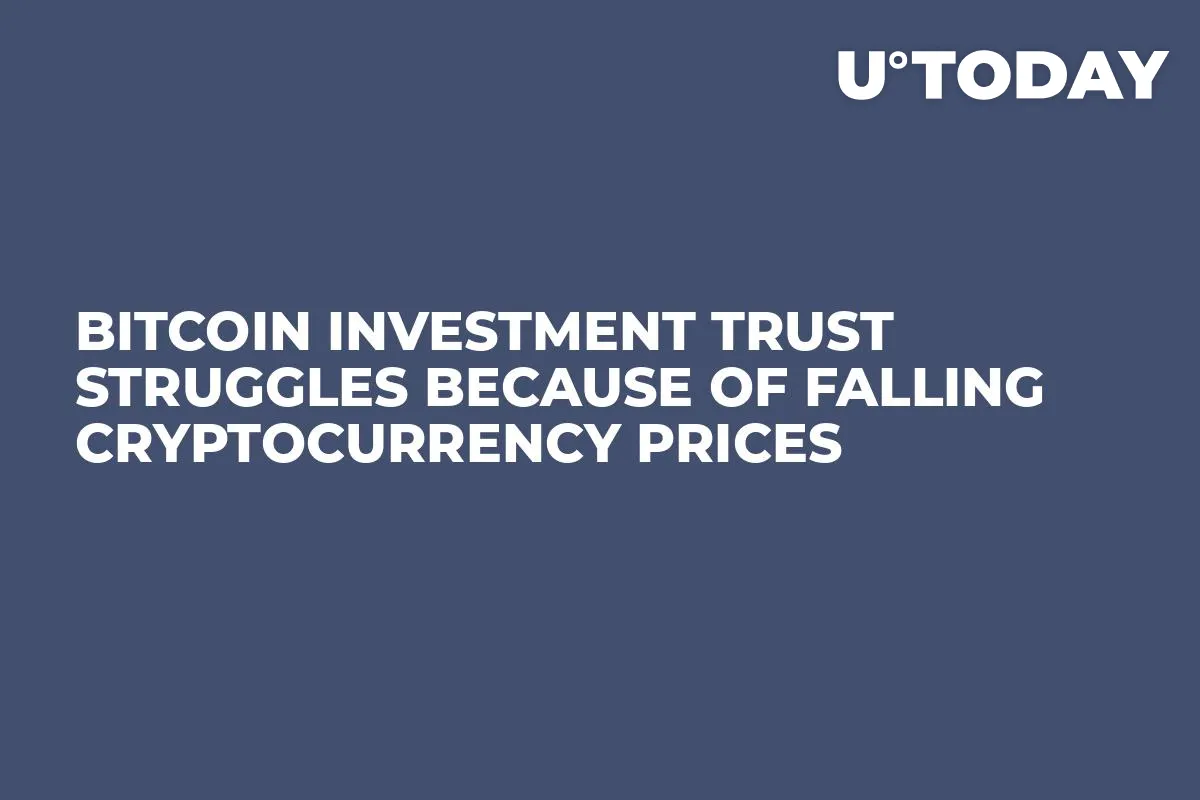 Bitcoin Investment Trust Struggles Because of Falling Cryptocurrency Prices 