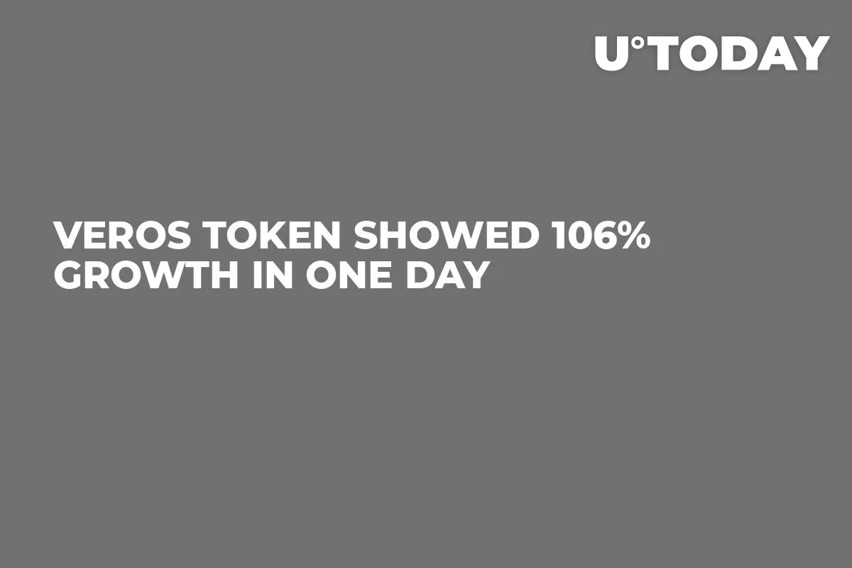 Veros Token Showed 106% Growth in One Day