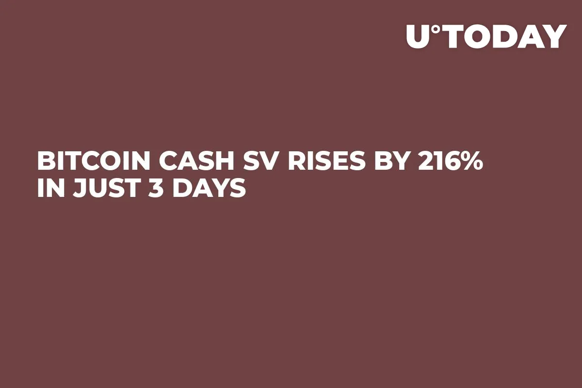 Bitcoin Cash SV Rises by 216% in Just 3 Days
