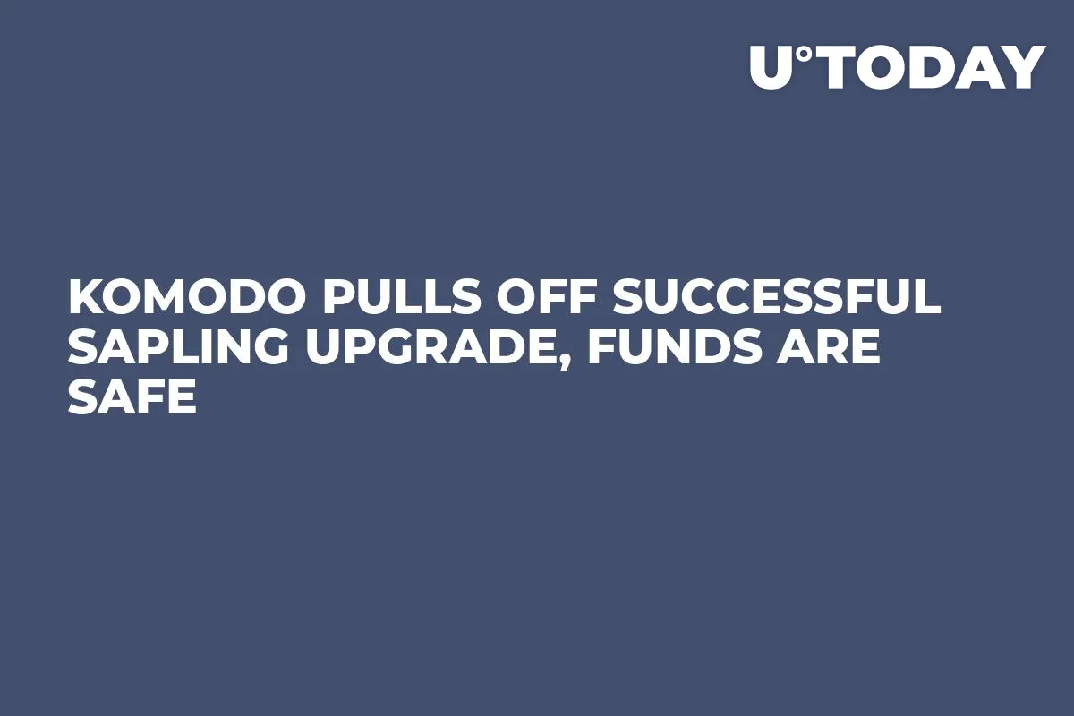 Komodo Pulls Off Successful Sapling Upgrade, Funds Are Safe