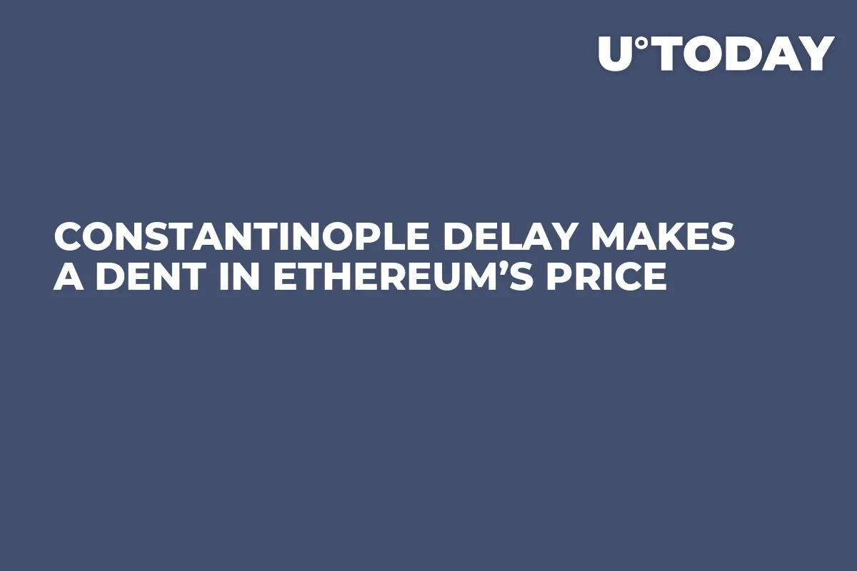 Constantinople Delay Makes a Dent in Ethereum’s Price