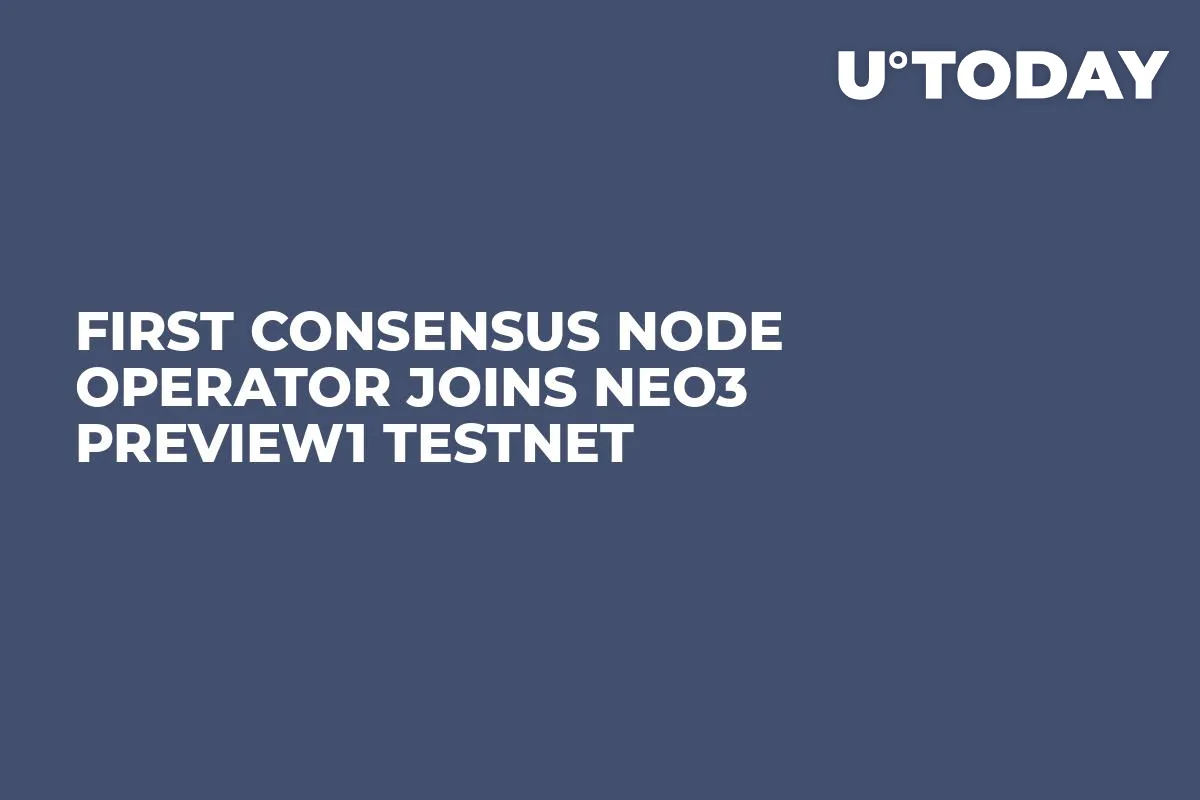 First Consensus Node Operator Joins Neo3 Preview1 TestNet 