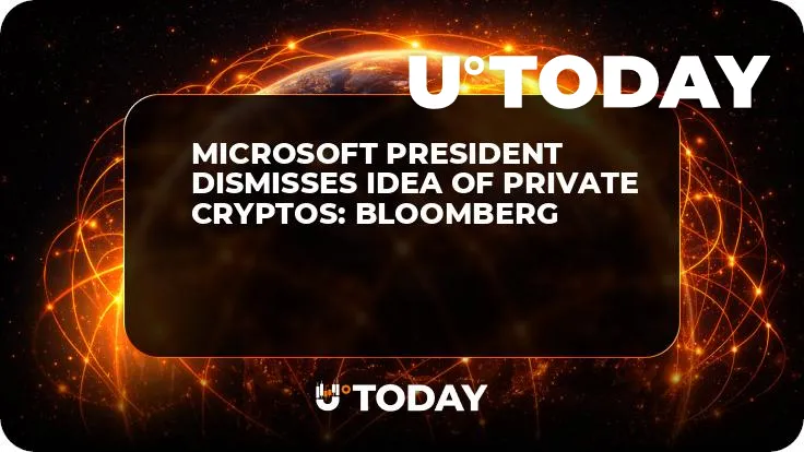 Microsoft President Dismisses Idea of Private Cryptos: Bloomberg