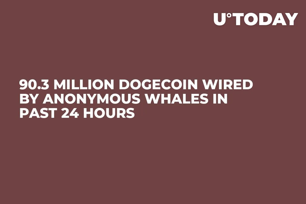 90.3 Million Dogecoin Wired by Anonymous Whales in Past 24 Hours