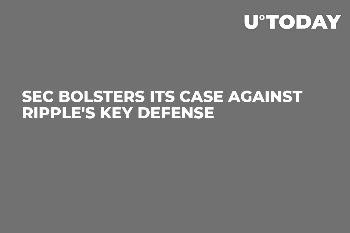SEC Bolsters Its Case Against Ripple's Key Defense
