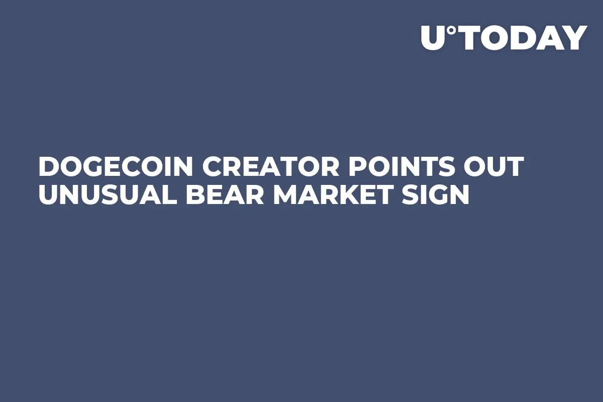 Dogecoin Creator Points Out Unusual Bear Market Sign