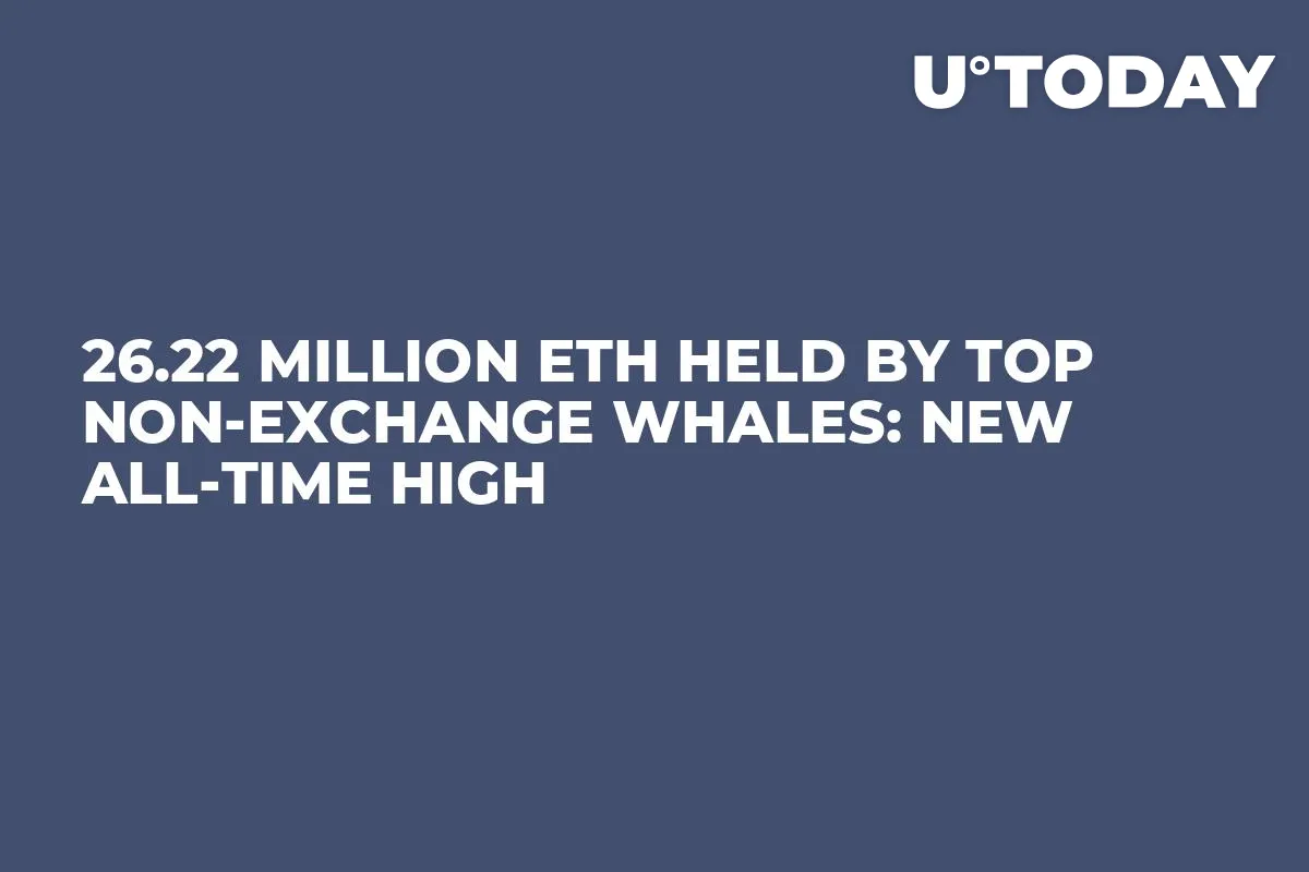 26.22 Million ETH Held by Top Non-Exchange Whales: New All-Time High