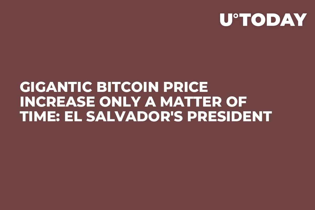 Gigantic Bitcoin Price Increase Only a Matter of Time: El Salvador's President