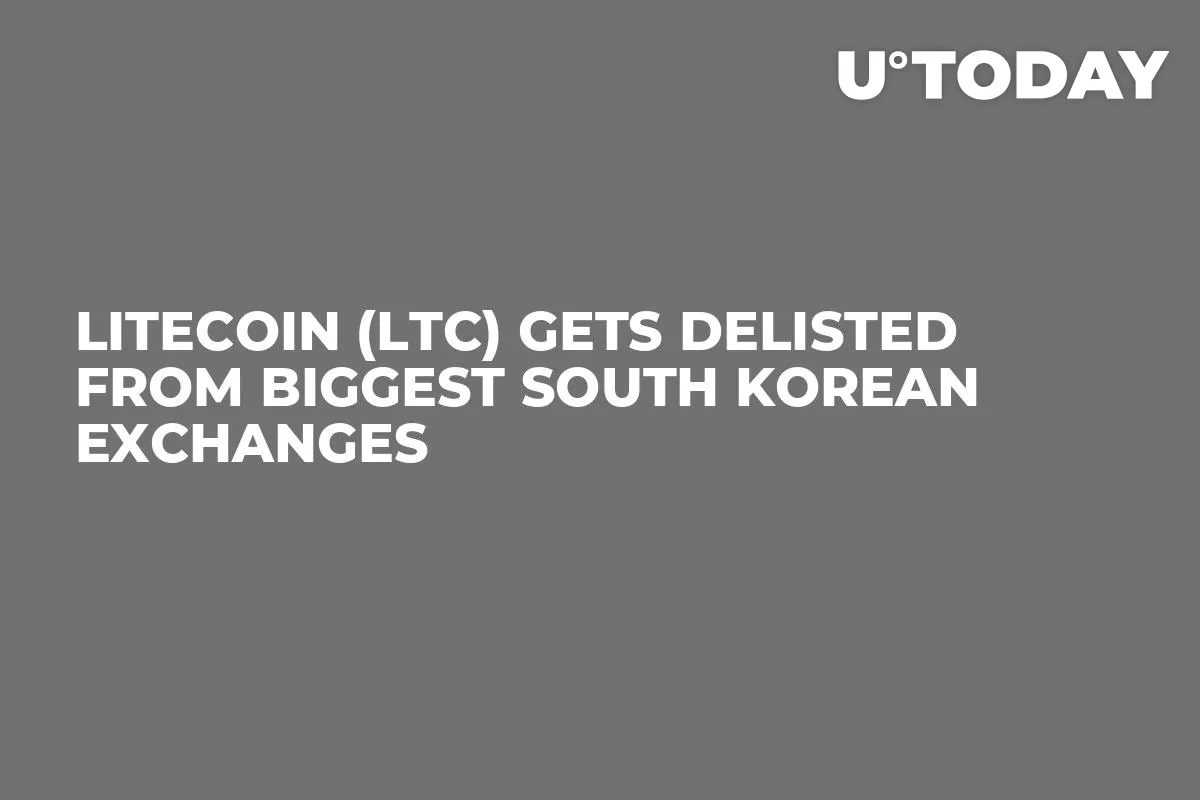 Litecoin (LTC) Gets Delisted from Biggest South Korean Exchanges