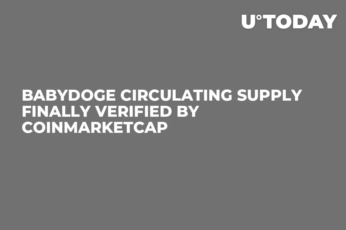 BabyDoge Circulating Supply Finally Verified by CoinMarketCap