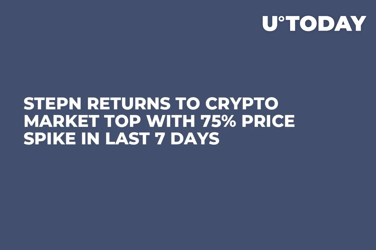 Stepn Returns to Crypto Market Top with 75% Price Spike in Last 7 Days