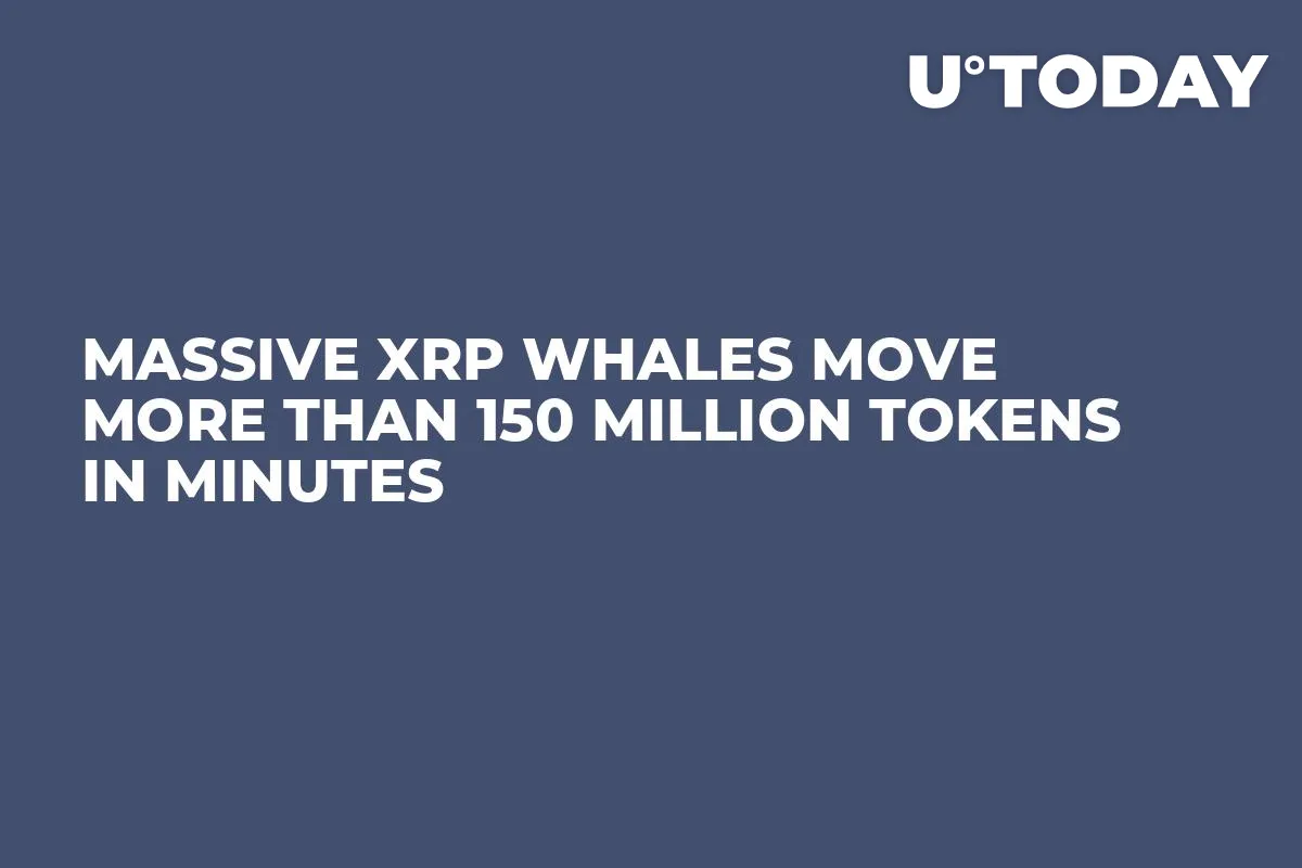 Massive XRP Whales Move More Than 150 Million Tokens in Minutes