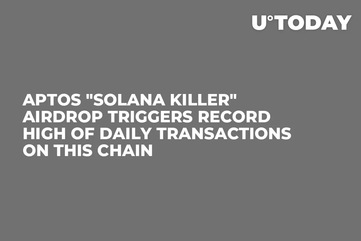 Aptos "Solana Killer" Airdrop Triggers Record High of Daily Transactions on This Chain