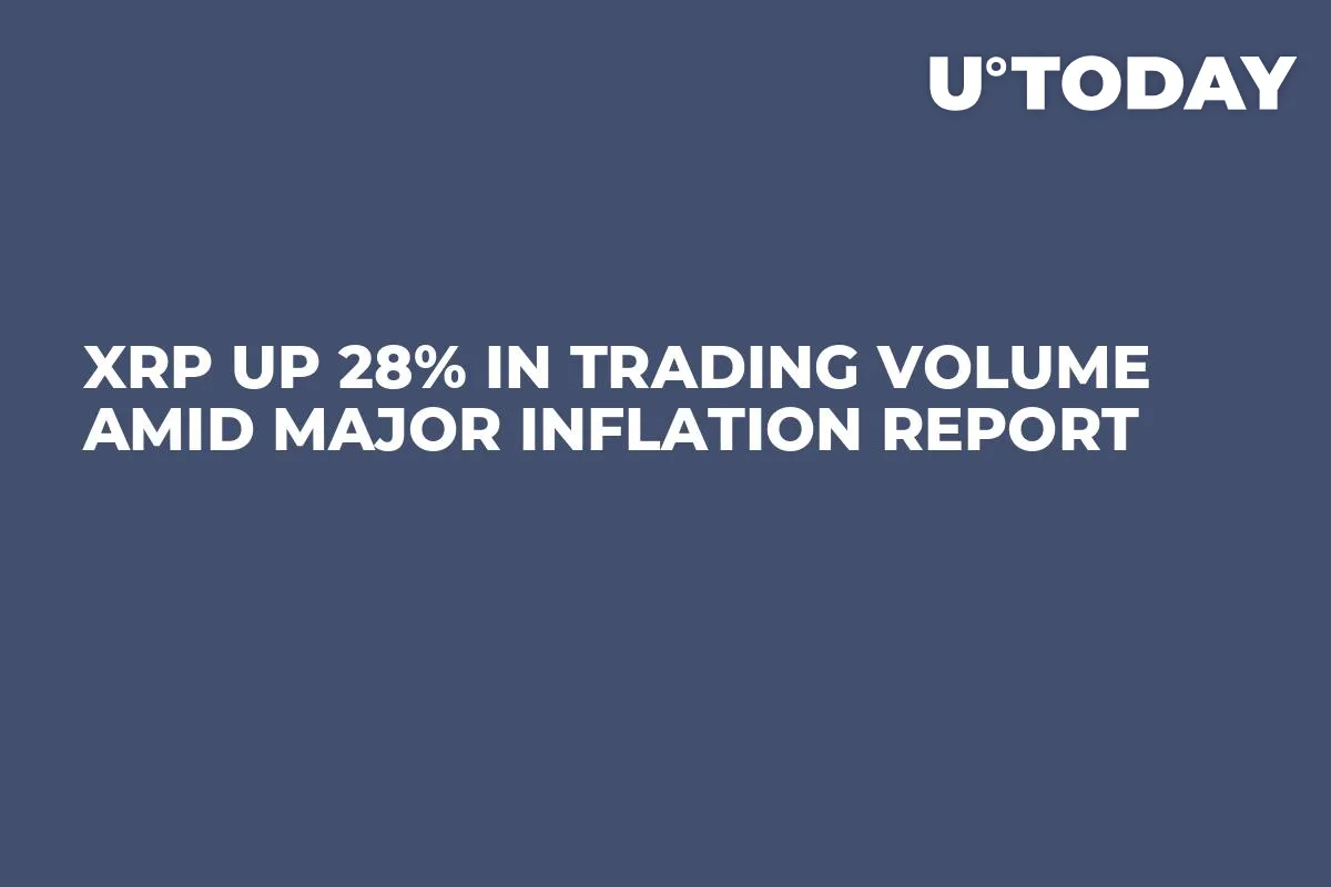 XRP up 28% in Trading Volume Amid Major Inflation Report