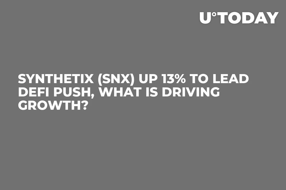 Synthetix (SNX) up 13% to Lead DeFi Push, What is Driving Growth?