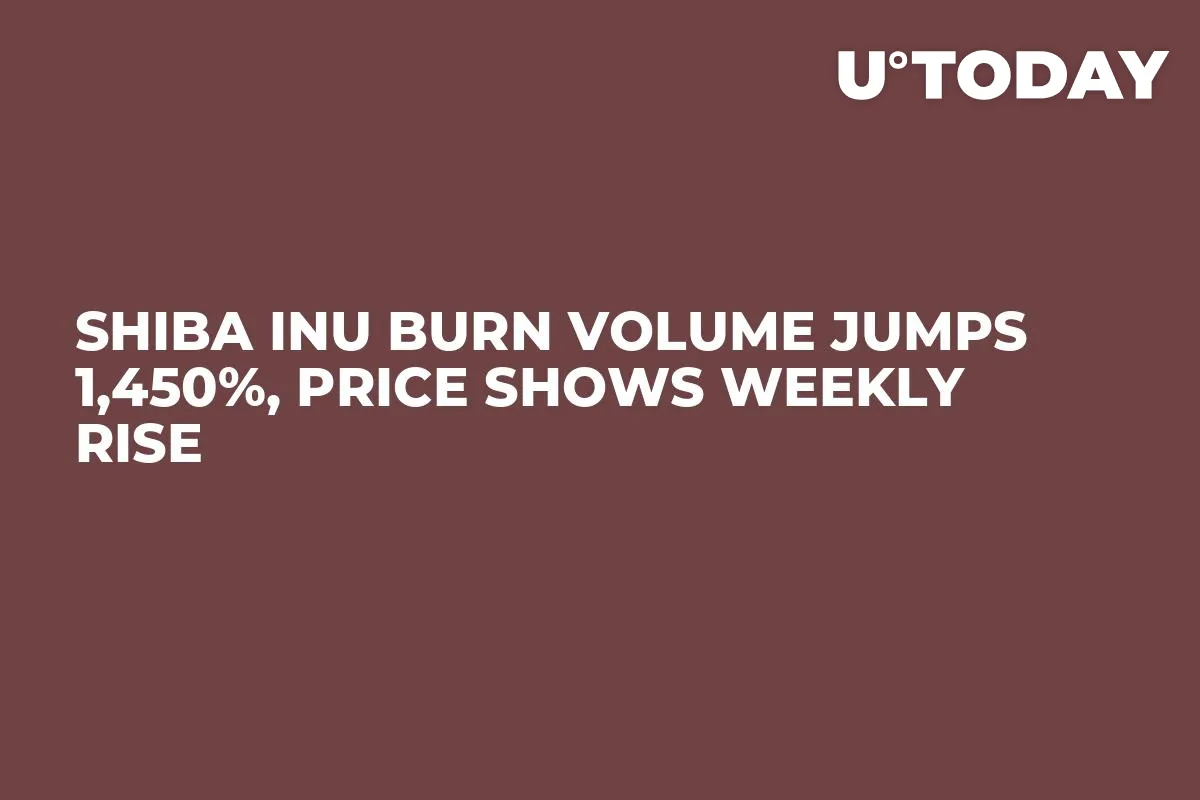 Shiba Inu Burn Volume Jumps 1,450%, Price Shows Weekly Rise