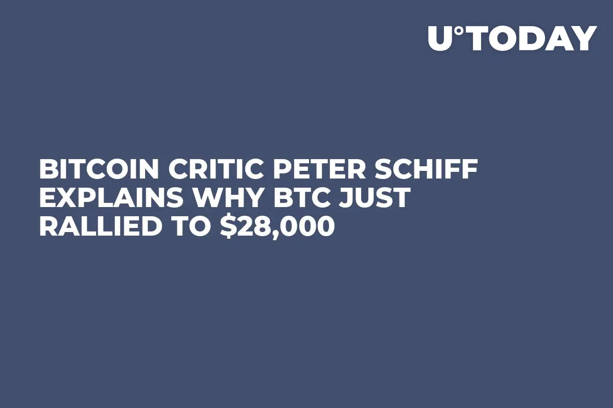 Bitcoin Critic Peter Schiff Explains Why BTC Just Rallied to $28,000