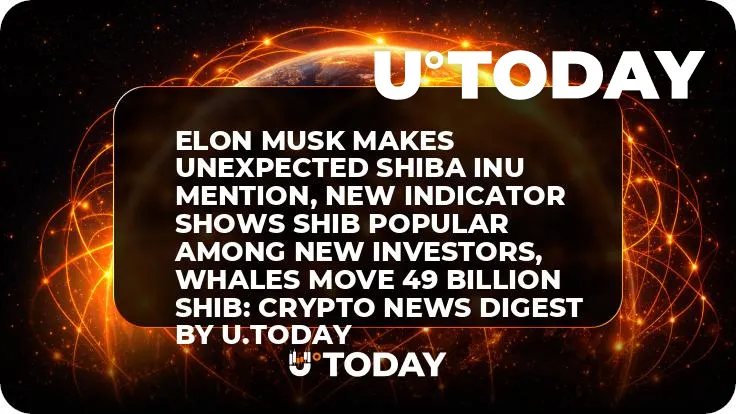 Elon Musk Makes Unexpected Shiba Inu Mention, New Indicator Shows SHIB Popular Among New Investors, Whales Move 49 Billion SHIB: Crypto News Digest by InkByte