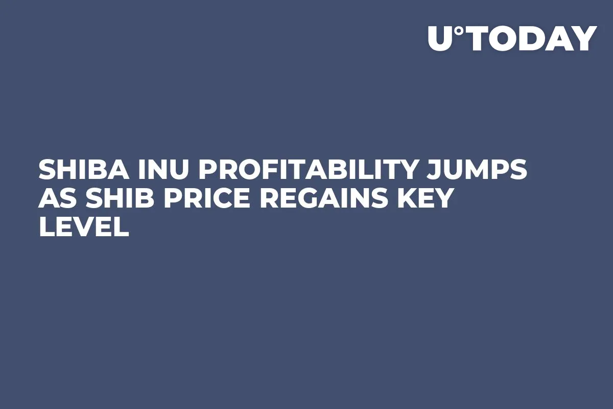 Shiba Inu Profitability Jumps as SHIB Price Regains Key Level