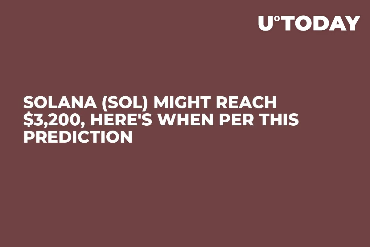 Solana (SOL) Might Reach $3,200, Here's When per This Prediction