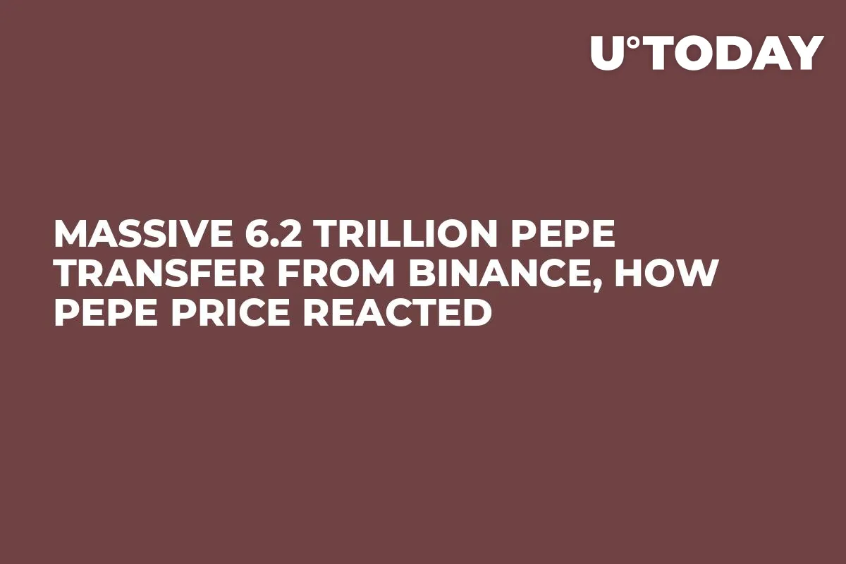 Massive 6.2 Trillion Pepe Transfer From Binance, How PEPE Price Reacted