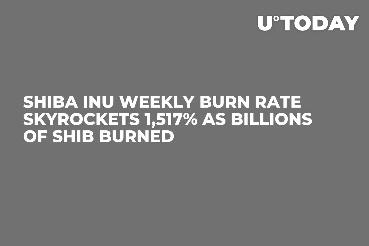 Shiba Inu Weekly Burn Rate Skyrockets 1,517% as Billions of SHIB Burned