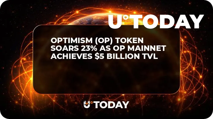 Optimism (OP) Token Soars 23% as OP Mainnet Achieves $5 Billion TVL