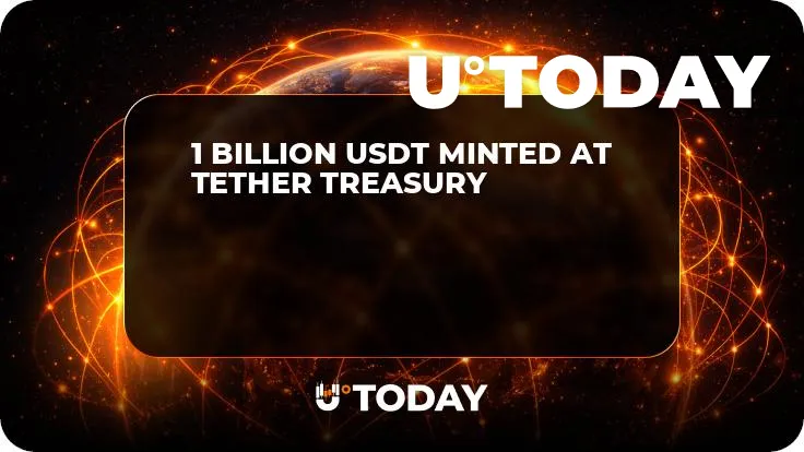 1 Billion USDT Minted at Tether Treasury 