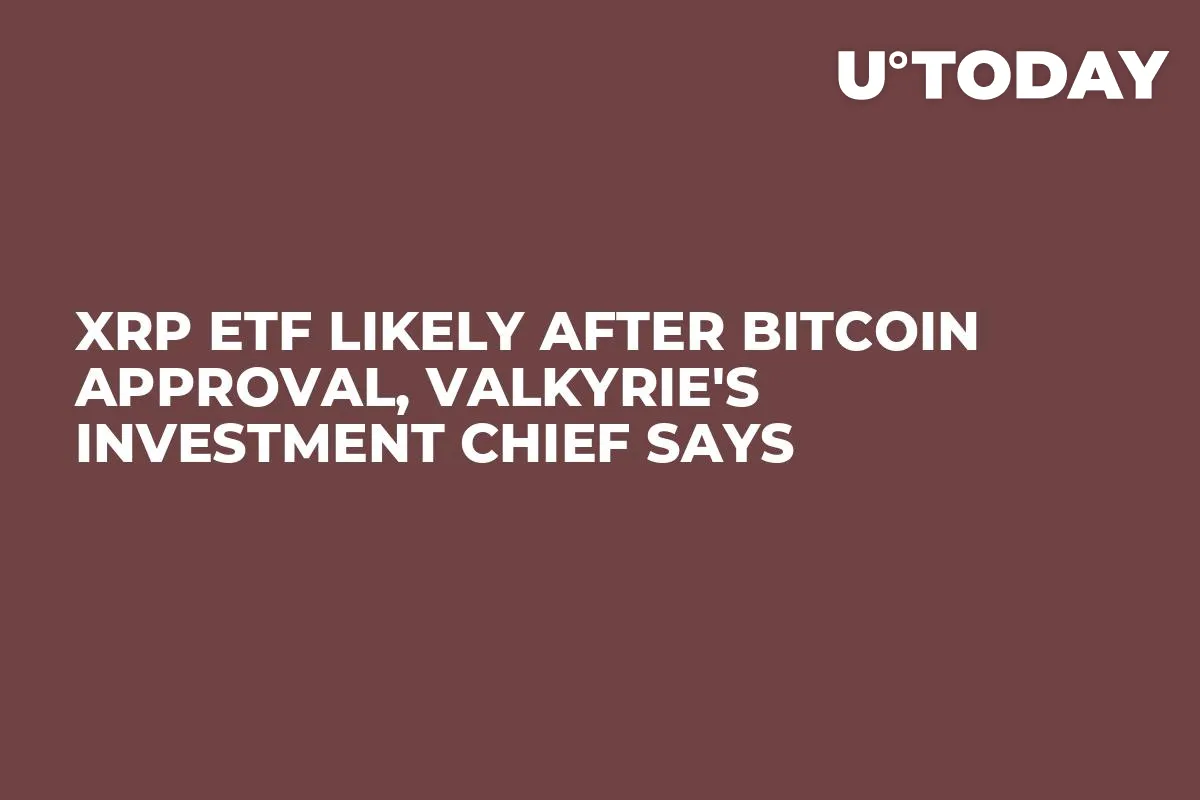 XRP ETF Likely After Bitcoin Approval, Valkyrie's Investment Chief Says