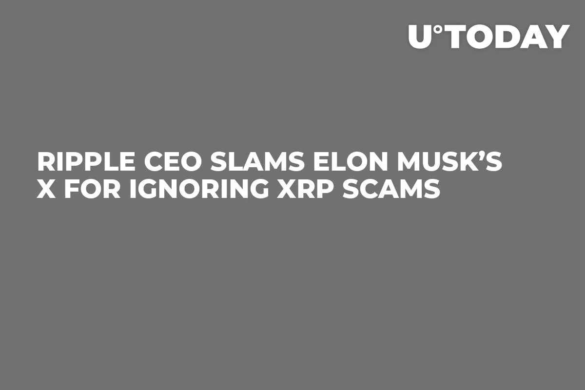 Ripple CEO Slams Elon Musk’s X for Ignoring XRP Scams 