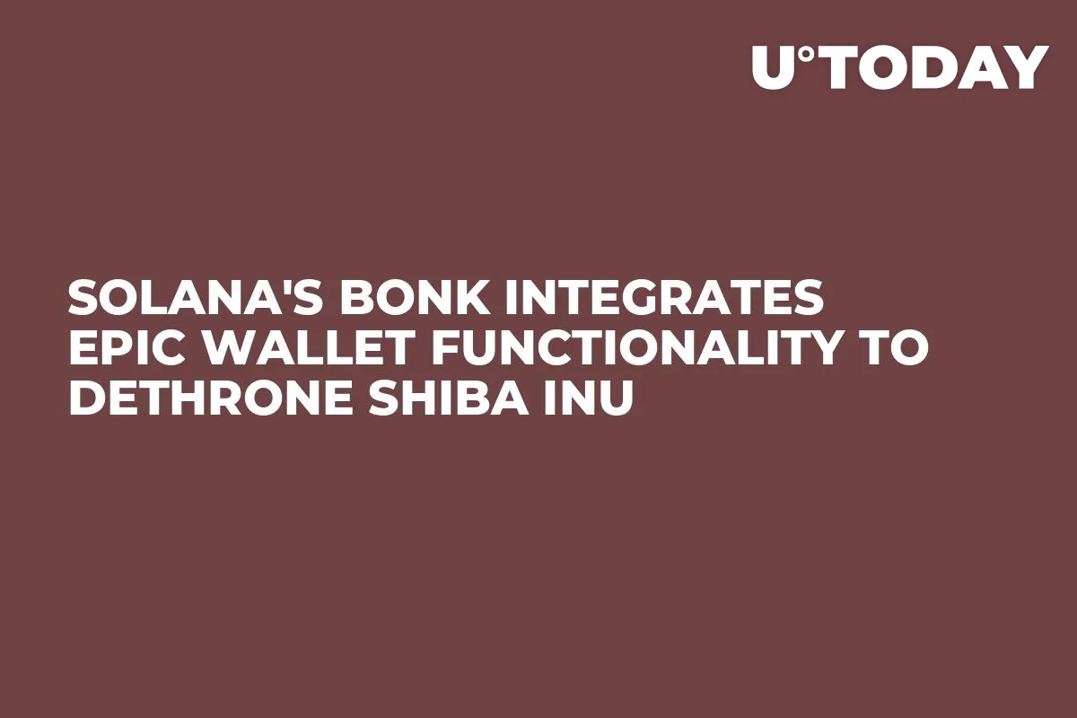 Solana's BONK Integrates Epic Wallet Functionality to Dethrone Shiba Inu