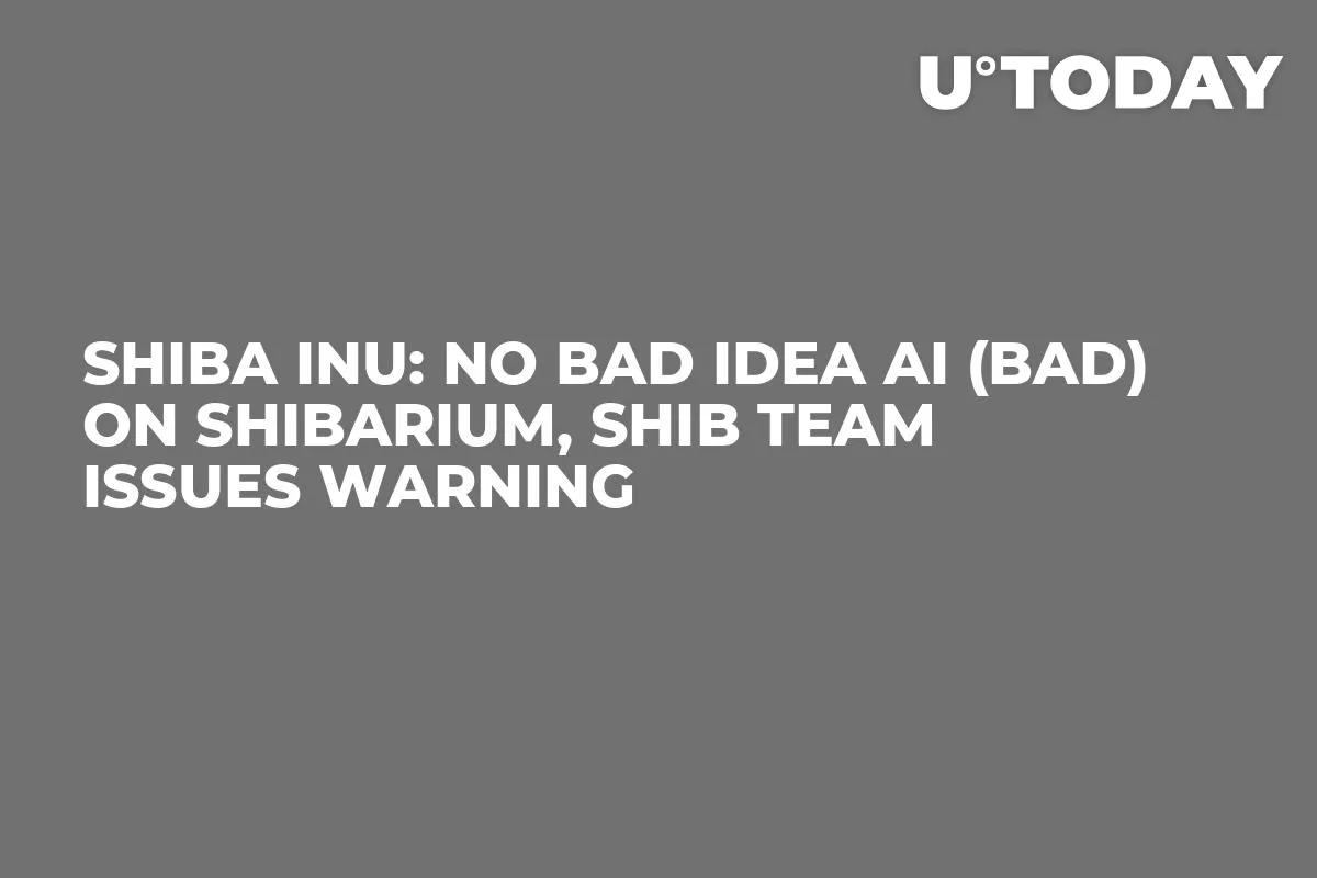 Shiba Inu: No Bad Idea AI (BAD) on Shibarium, SHIB Team Issues Warning