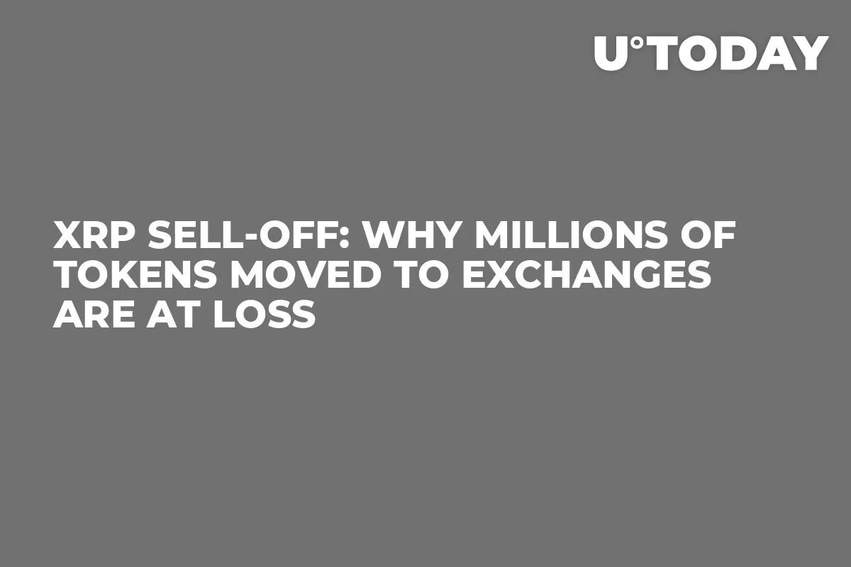 XRP Sell-Off: Why Millions of Tokens Moved to Exchanges Are at Loss