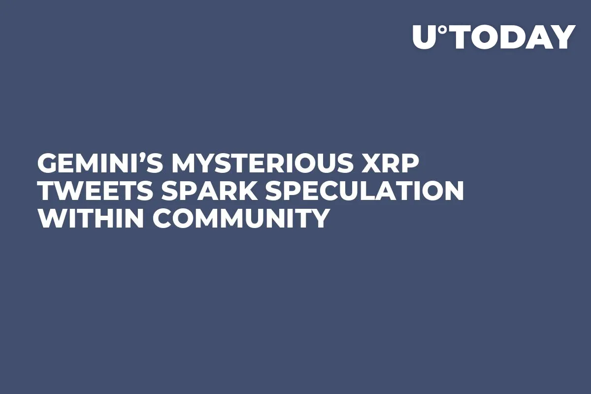 Gemini’s Mysterious XRP Tweets Spark Speculation Within Community
