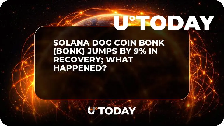 Solana Dog Coin Bonk (BONK) Jumps by 9% in Recovery; What Happened?