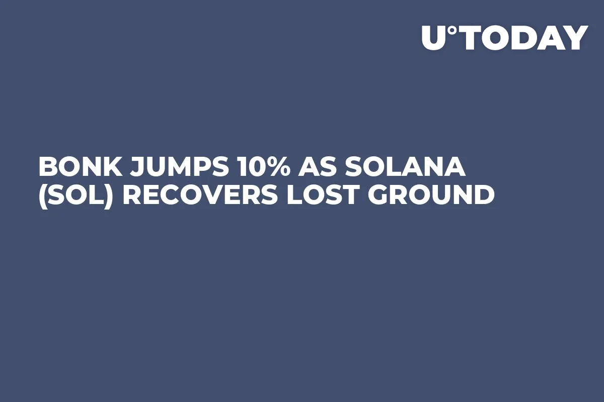 BONK Jumps 10% as Solana (SOL) Recovers Lost Ground