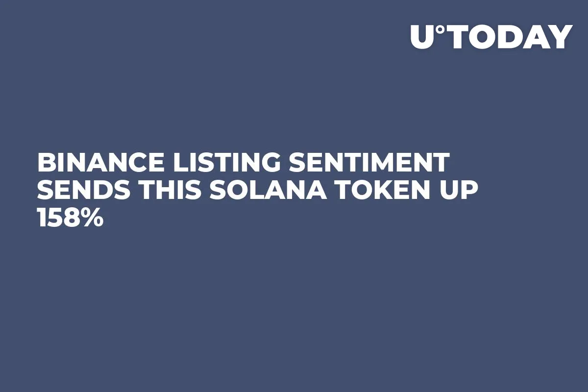 Binance Listing Sentiment Sends This Solana Token up 158%