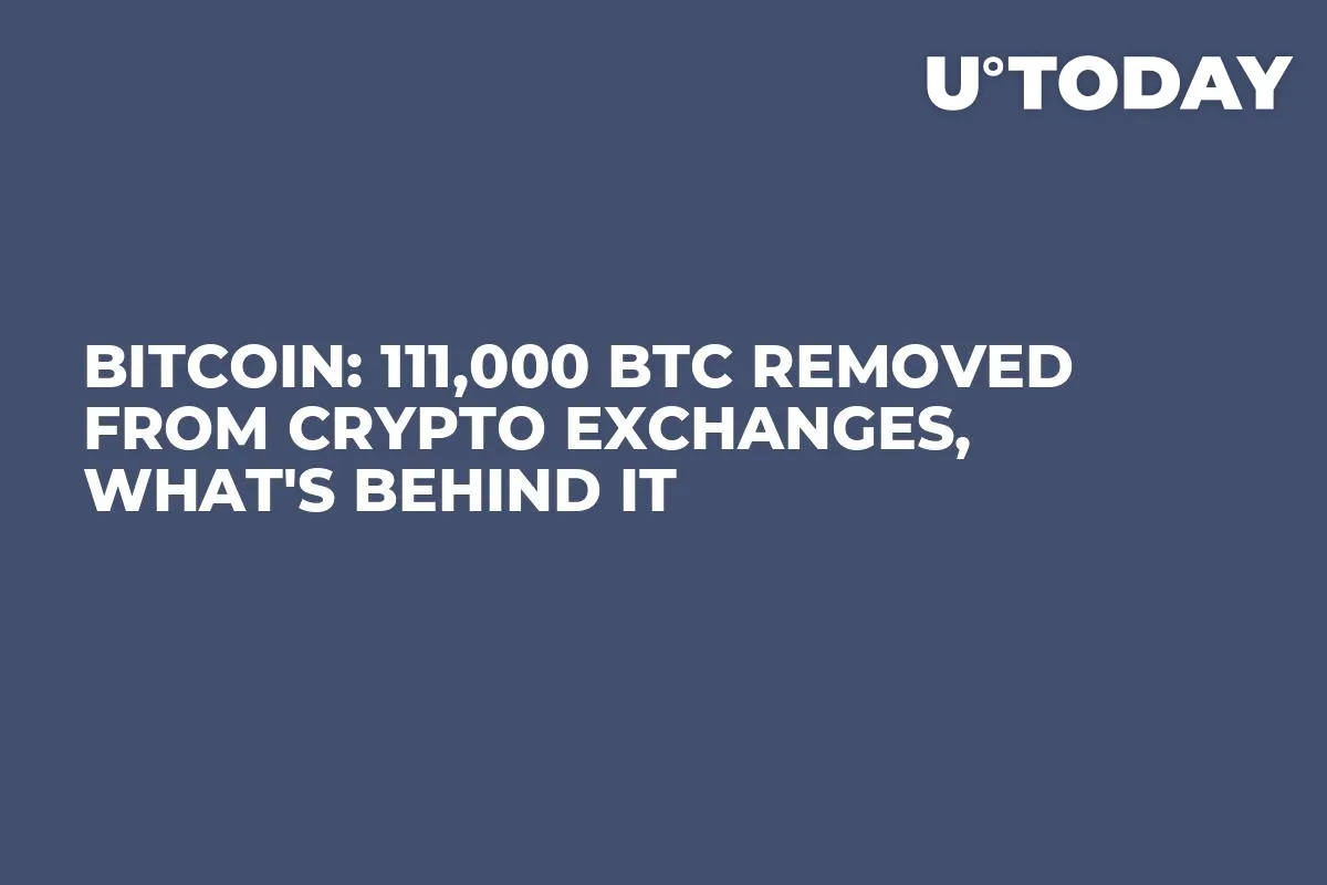 Bitcoin: 111,000 BTC Removed From Crypto Exchanges, What's Behind It